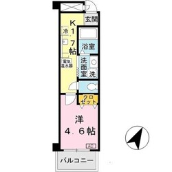 六甲道駅 徒歩5分 4階の物件間取画像